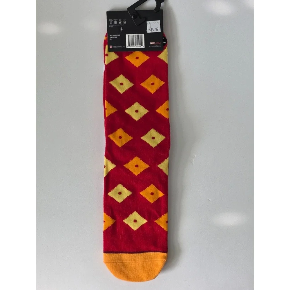 ODD SOX Cheez-It Original Cheese‎ Crackers Novelty Crew Socks Size 8-12